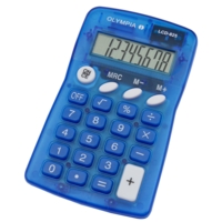 Pocket Calculator, 8 Digit, Blue   12595  17522LM