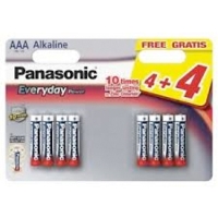 Panasonic Silver AAA Batteries 8 Pack  66984AA