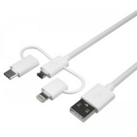 3 in 1 Charging Cable USB to Lightning, USB C & Micro 3 in 1 Charging Cable USB to Lightning, USB C & Micro