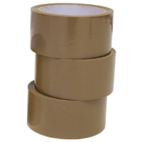 Parcel Tape BUFF  48mm x 66m LOW NOISE  Pack 6