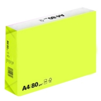 A4 Neon Yellow Paper 80g, Ream of 500 sheets