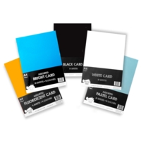A4 Fluorescent Card, 210gsm Pack 4 sheets