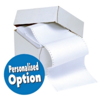 11 x 368mm Listing Paper, Plain, One Part, 60gsm