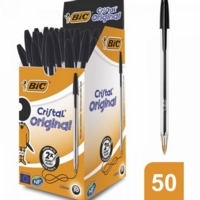 Bic Crystal Medium Black Box 50