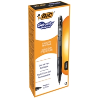 Bic Gelocity Gel Pen Black Box 12