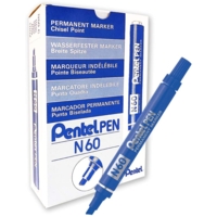 Pentel N60 Chisel Marker Blue  N60-C  Box 12