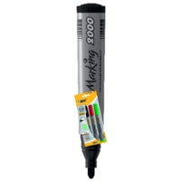 Bic 2000 Permanent Marker Bullet  Pack 4 Assorted