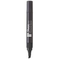 Sharpie Permanent Marker W10 Black  Chisel   Box 12