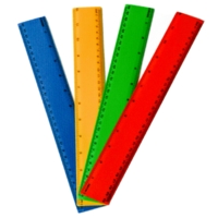 Coloured Rulers, 30cm/12" Each