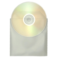 CD/DVD Clear Plastic Wallets Pack 100, 100 micron