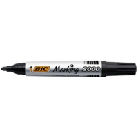 Bic 2000 Permanent Marker Bullet  Black  Box 12