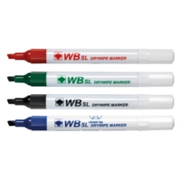 Whiteboard Marker Chisel, Wallet of 4