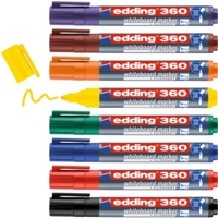 Edding 360 Drywipe Marker Assorted Wallet 8 4-360-8 Edding 360 Drywipe Marker Assorted Wallet 8 4-360-8