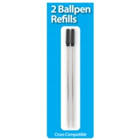 Cross Type Pen Refill, Medium Black.  Pack 2