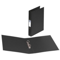 A4 Polypropylene 2-Ring Binder Black  Box 10