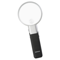 Hand Held Magnifier Glass with Light and Stand