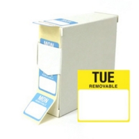 Removable Tuesday 25mm square 1000 per role/ 25x25mm