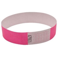 Tyvek Wristbands 19mm Luminous Pink, 1,000