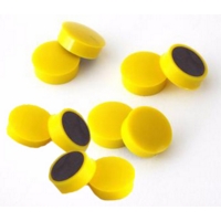 Magnets 25mm, Pack 10 Yellow