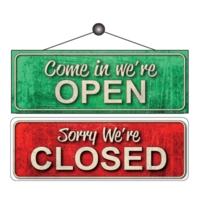 Open/Closed Sign, Colour 300 x 105mm