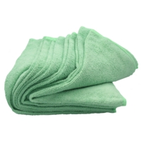 Microfibre Cloths,  Green 400x400mm,   Pack 10