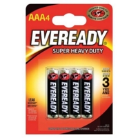 Eveready Super Heavy Duty Batteries AAA Pack 4 RO3B4UP Eveready Super Heavy Duty Batteries AAA Pack 4 RO3B4UP