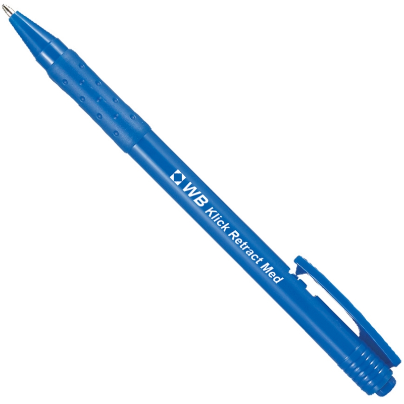 Kingswood Click Retractable Blue, Box 20 Kingswood Office Supplies