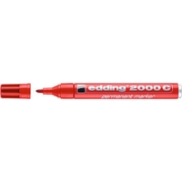 Edding 2000C Permanent Marker Bullet, Red, Box 10 Edding 2000C Permanent Marker Bullet, Red, Box 10