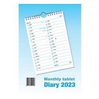 A4 Monthly Tablet Diary 2025