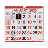 Wirebound Big Number Calendar 2024