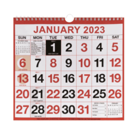 Wirebound Big Number Calendar 2026