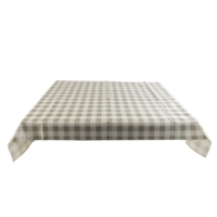 Gingham Rect Table Cloth Silver Grey