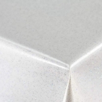 PVC Glitter Table Cover 1.4 x 1.7m White