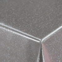PVC Glitter Table Cover 1.4x1.7m Silver
