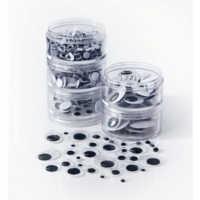 Wiggly Eyes Stack Pack Black