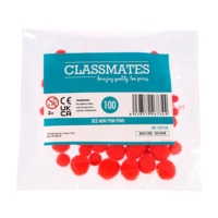 Mini Pompoms Red Mini Pompoms Red