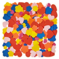 Heart And Flowers Foam Shapes 150 Pieces Heart And Flowers Foam Shapes 150 Pieces
