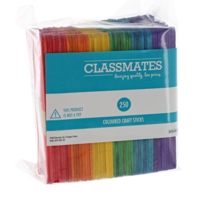250 Coloured Std Craft Sticks 250 Coloured Std Craft Sticks