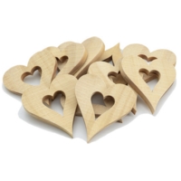 Wooden Heart Embellishments Wooden Heart Embellishments