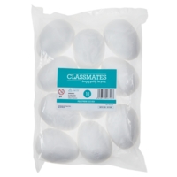 Polystyrene Eggs 8cm Pack 10 Polystyrene Eggs 8cm Pack 10