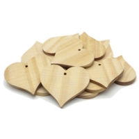 Wooden Heart Ornaments - Pack 20 Wooden Heart Ornaments - Pack 20
