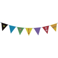 Plain Assorted Bunting Pack 120