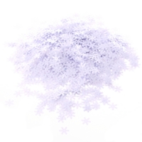 Metallic Snowflake Sequins White