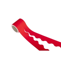 Card Scalloped Border Roll Red 15m Card Scalloped Border Roll Red 15m