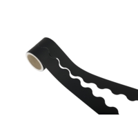 Card Scalloped Border Roll Black 15m Card Scalloped Border Roll Black 15m