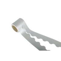 Card Scalloped Border Roll Silver 15m Card Scalloped Border Roll Silver 15m