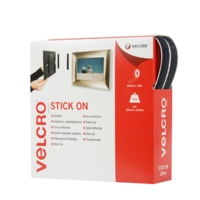 VELCRO Black Stick on Tape - 20mm x 10m