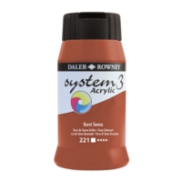 System3 Burnt Sienna Acrylic 500ml System3 Burnt Sienna Acrylic 500ml