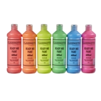 Classmates Fluorescent Ass 600ml Pk6 Classmates Fluorescent Ass 600ml Pk6