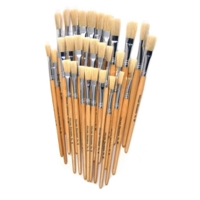 Short Flat Paint Brushes ? Assorted Size